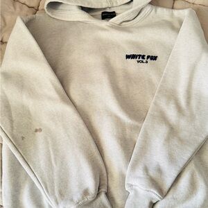 White Fox Gray Hoodie